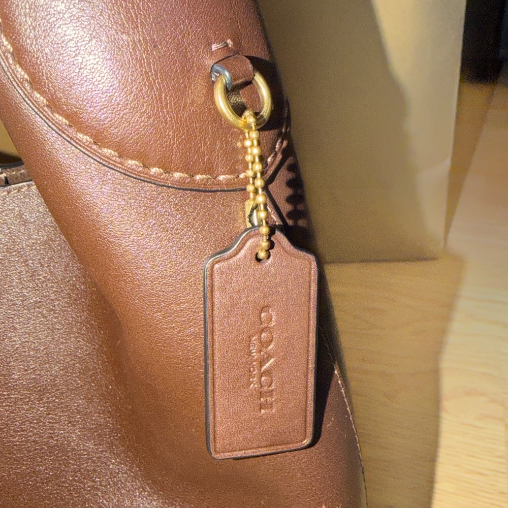 Coach Brooklyn 28 in Maple/Brown (purse charm not included) - Picture 9 of 15